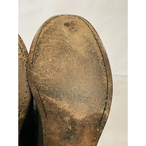 FRYE Melissa Button Black Leather Extended Calf Boots Size 5.5 - Picture 11 of 15